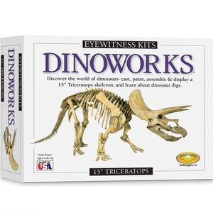 Eyewitness Kits Dinoworks Triceratops Skeleton Casting Kit New Educational Set